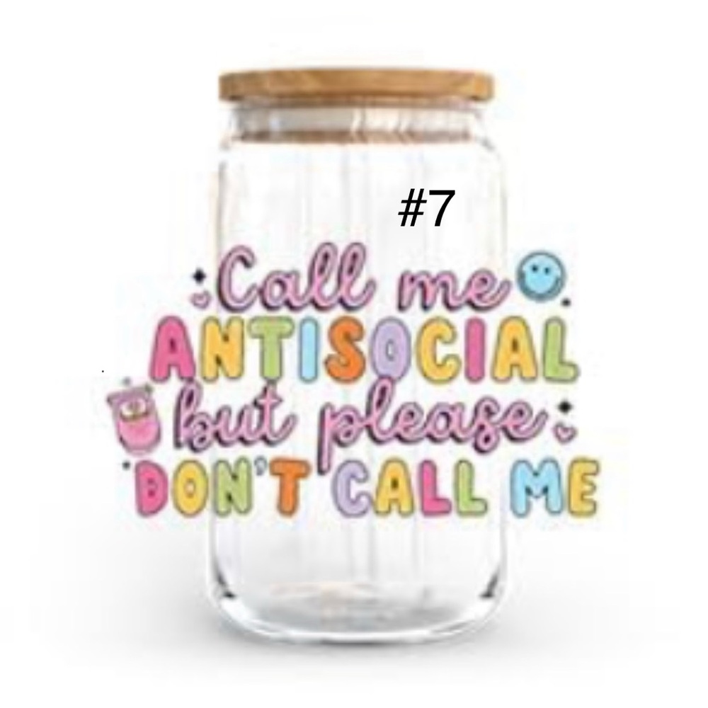 Buy now *16 ounce glass with bamboo lid and straw handcrafted - Picture 6 of 14